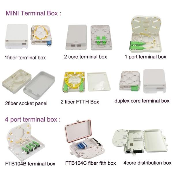 PC Or ABS Material Enterprise Security Network , 2 Core Fiber Distribution Box