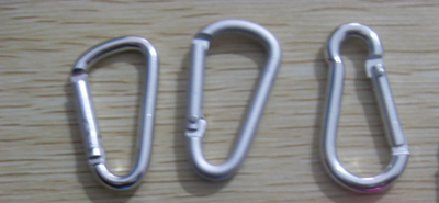 OEM higgh Quality ISO9001 metal aluminum spring snap hook locking carabiner 3/16" to 5/16"