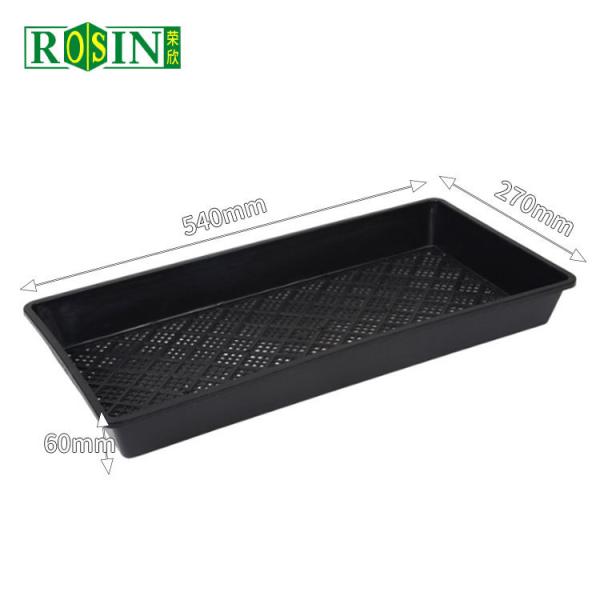 Black Plastic Nursery Seedling Tray PP Rectangular Flat Bottomed For Sprouts