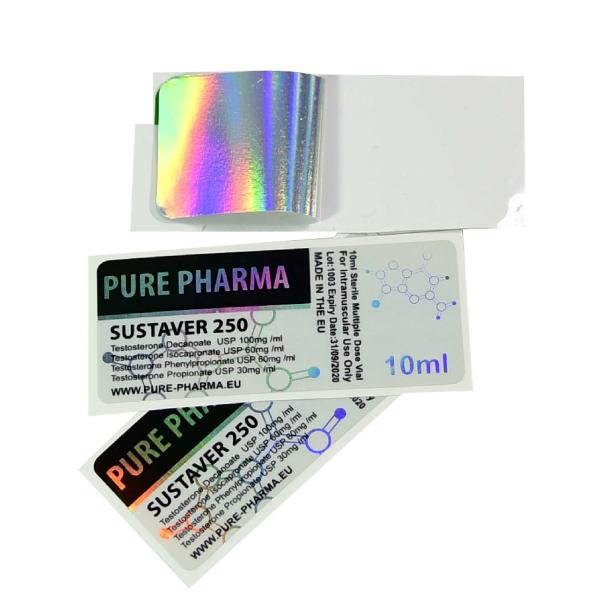 China sust 250mg 10ml Pharmacy Glass Vial Labels Laser Materials wholesale