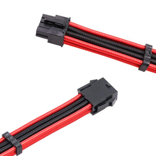 6+2pin Male Graphics Card Power Supply extension Cable 18AWG 30cm