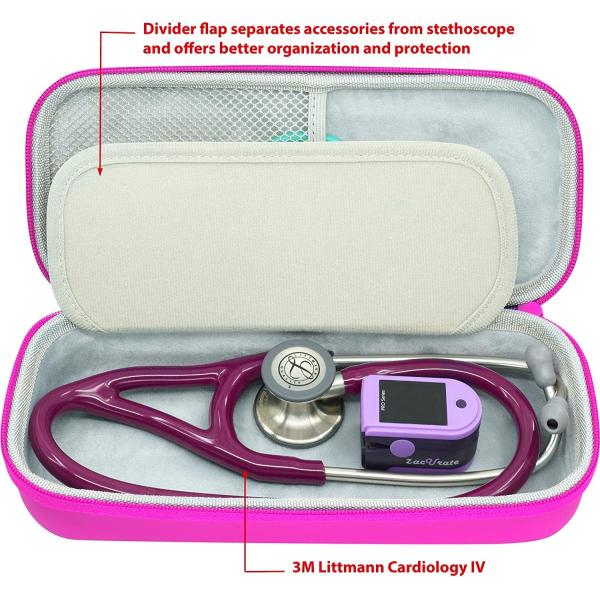 Shockproof Zipper Stethoscope Hard Case 11"x4.2x2.2"