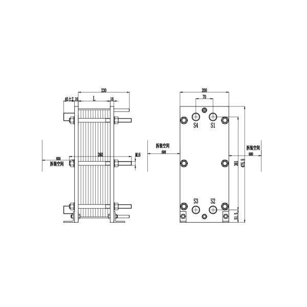 APV T4 Equivalent NBR Gasket Plate Heat Exchanger for Water to Water Heating and Cooling