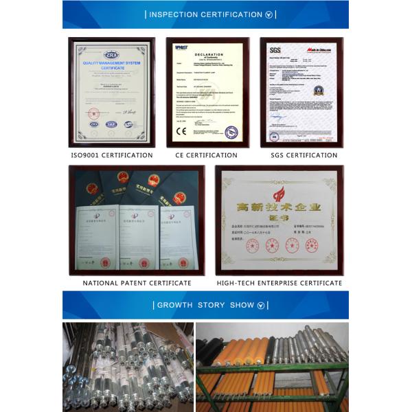 Coated Industrial Rubber Rollers , Small Diameter Pvc Conveyor Rollers OEM