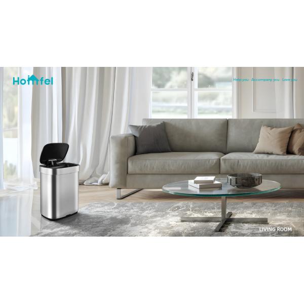 Smart Sensor Automatic 20L 16L Square Touchless Stainless Steel Sensor Trash Bin Intelligent with Batteries Required Yes