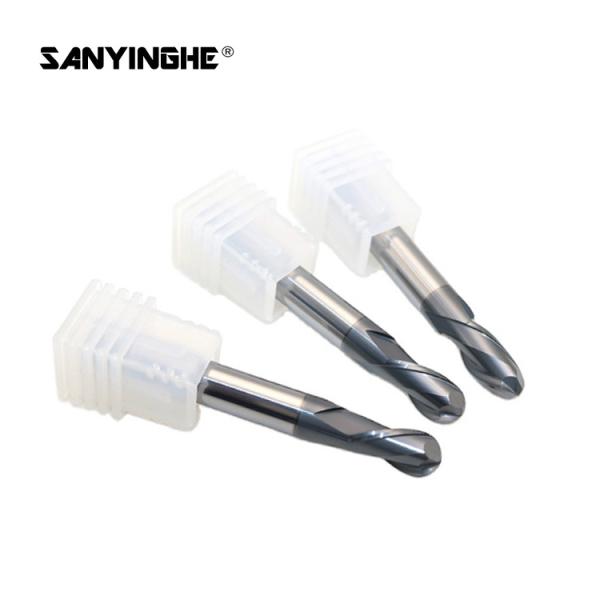 2 Flute Ballnose Solid Carbide End Mills Spiral R3.0 Corner Radius Roughing