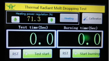 ECE R118 Annex 7, NF P92-505 Thermal Radiant Melt Drop Testing Machine