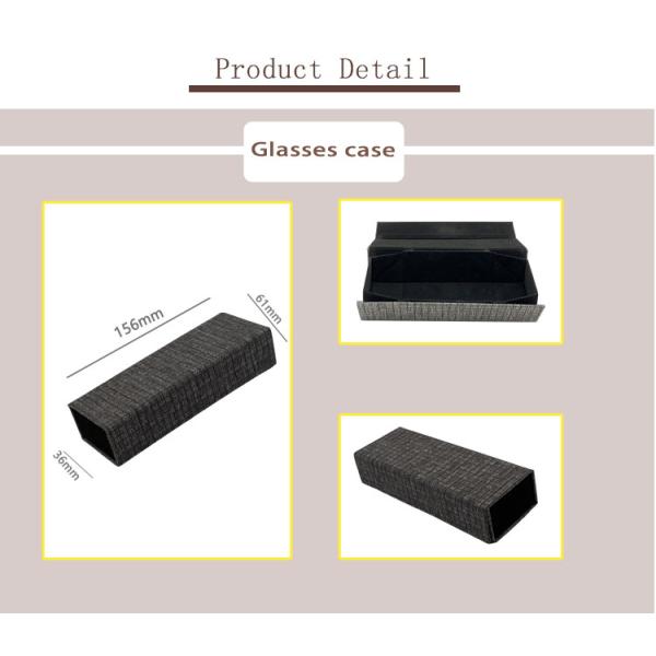 Leather Wrapped Rectangular Foldable Spectacle Case Soft