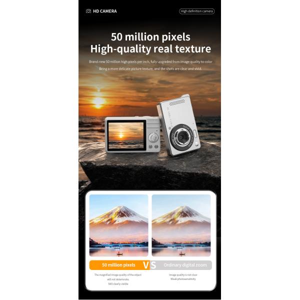 Autofocus and 2.8" Large Screen M08 4K Digital Camera for Vlogging and Photography 50MP Photo Resolution