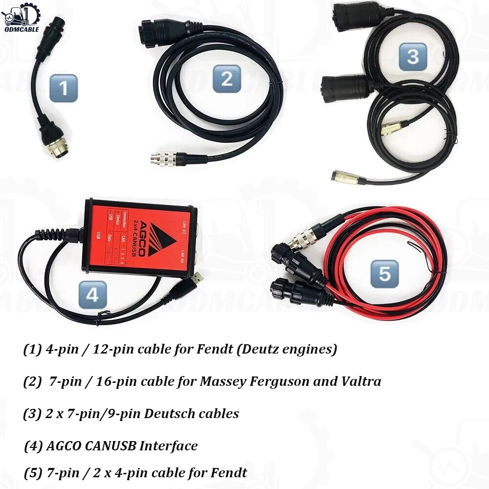 CFC2 laptop+For AGCO Interface Agricultural Diagnostic Scanner For AGCO CANUSB EDT Massey Ferguson FENDT Diagnostic Tool
