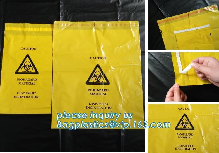 Bio Harzard Specimen Bags/Medical Waste Biohazards Bag/Medical Waste Disposal, infectious medical waste disposal plastic