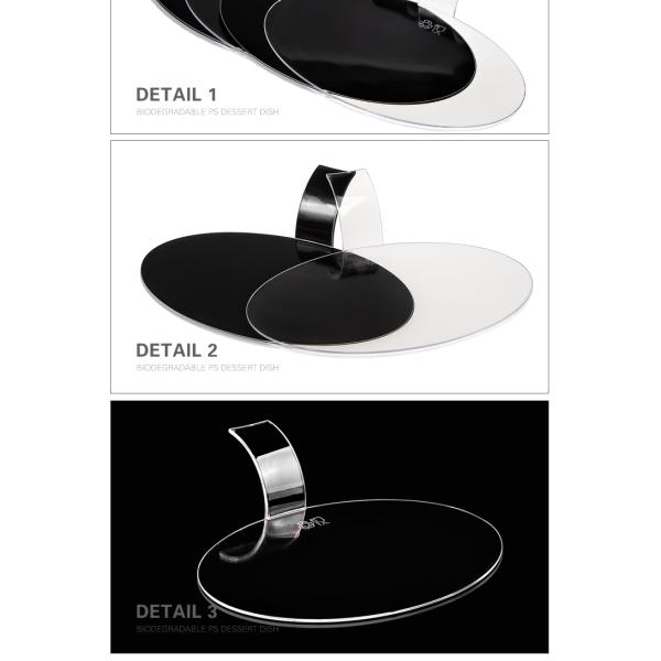 Best price wholesale unique design disposable ps plastic food dessert plates