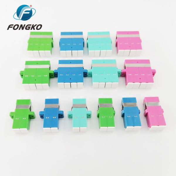 Rose Quad Lc To Lc Coupler Multimode OM4 Cable To Fiber Optic Adapter