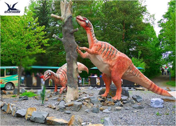Amusement Park Decoration Realistic Dinosaur Models Artificial Mother And Baby