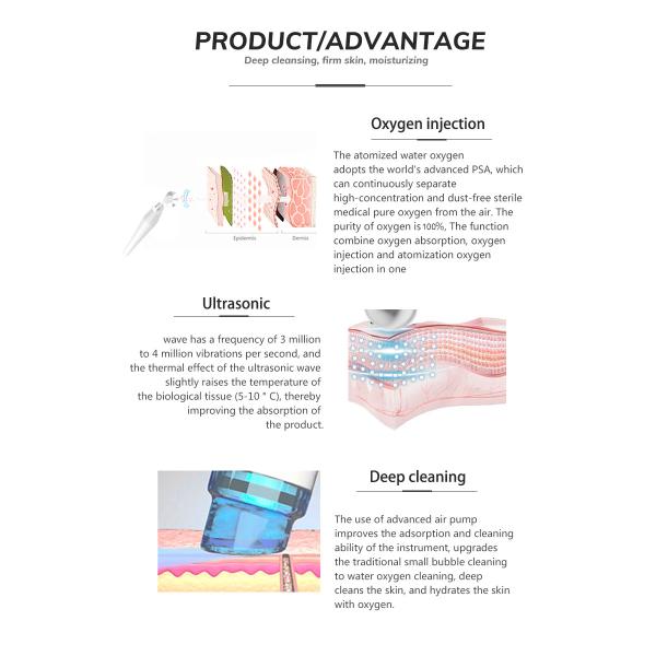 LF-825B 8 in 1 Multifunction Hydro Microdermabrasion Machine, Oxygen Facial Machine, PDT LED Beauty Salon Equipme