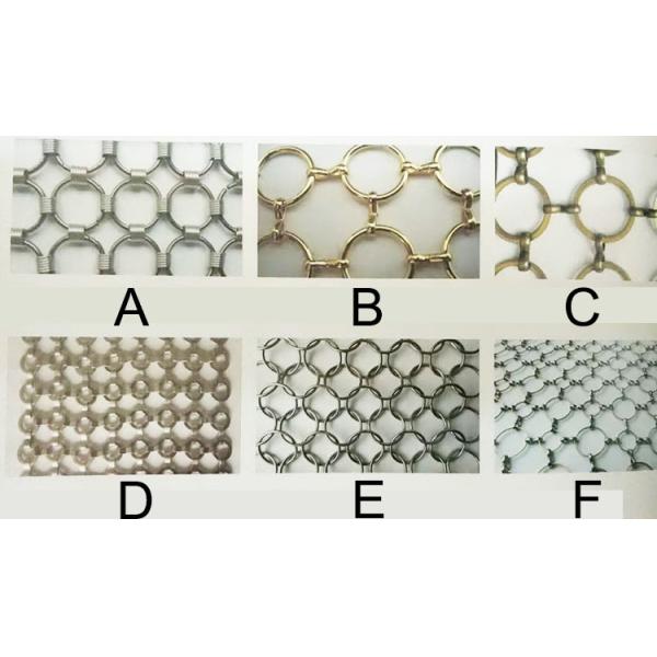 Beautiful Gold Ring Decorative Wire Mesh 1.0mm Diameter