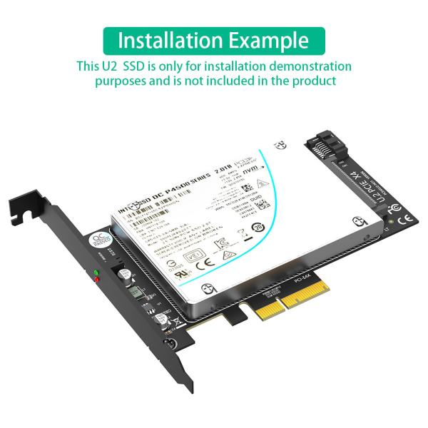 PCI-E Riser 3.0 4X To U.2 SFF-8639 Adapter SSD To PCI Express Card 2.5" SATA