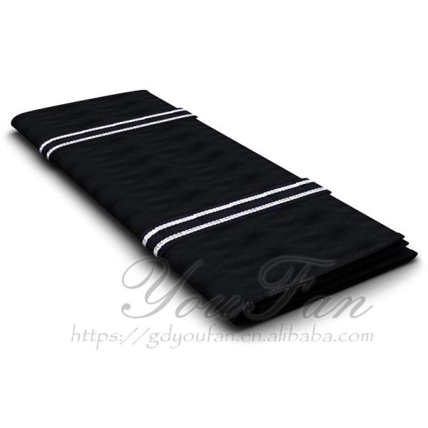 Classic Black Canvas Wood Carrying Bag Foldable For Camping / Picnic