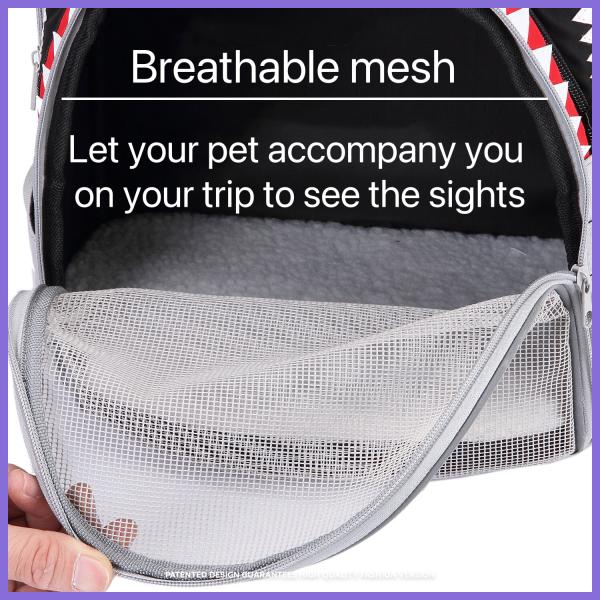 Breathable Portable Cat Pet Carrier Backpack Animal Pattern Waterproof