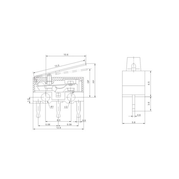 Ip67 Micro Momentary Switch Waterproof Dustproof PBT Material For Cars