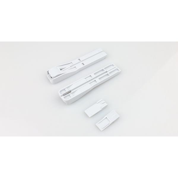 Alligator clip, flank U wedge, SM, 52mm, for drop cable, vertical input, SC/APC Fiber Optic Fast Connectors