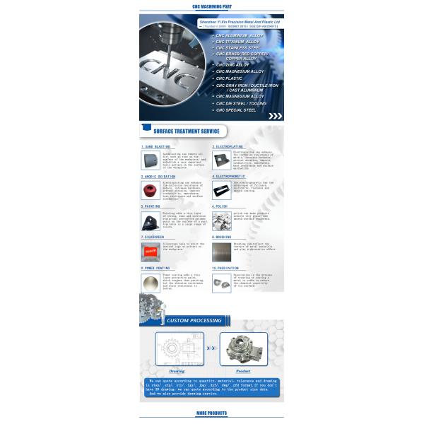 YMP Mechanical Robot Parts ISO9001 High Precision CNC Machining Services