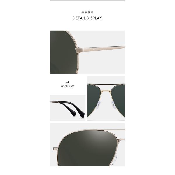 Polaroid Metal Frame Polarized Sunglasses Flexible Lens Width 62MM Durable