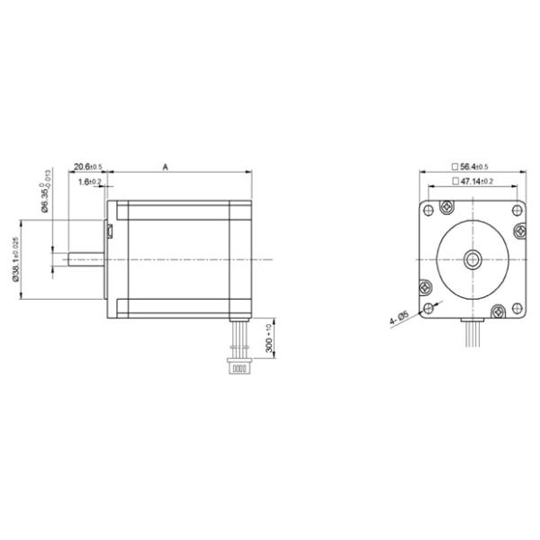 2 Phase Hybrid Stepper Motor Nema 23 57mm 2.8 A 1.8 For 3D Printer