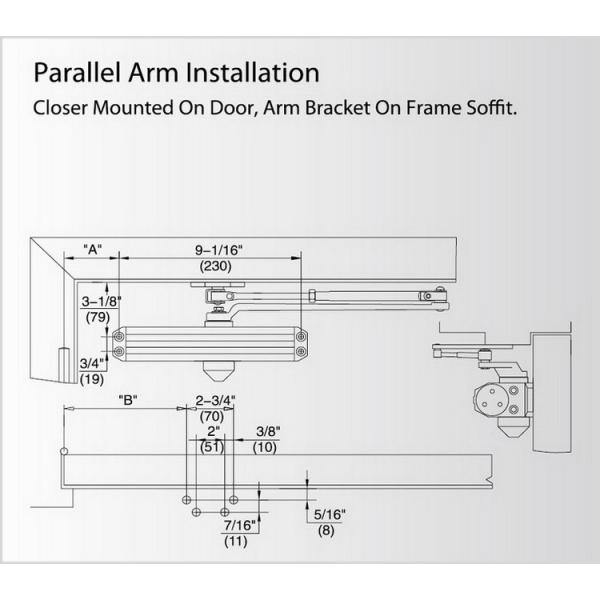 Surface Mounted Heavy Duty Hydraulic Door Closer With Hold Open Oil Tight D4016T
