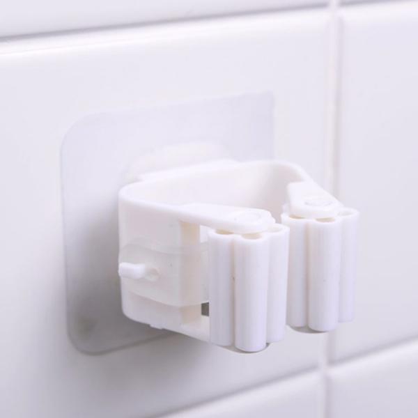 Wall Mount ABS Mop and Broom Holder Storage for Garden Kitchen Garage