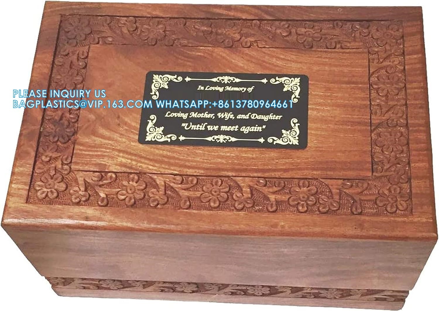 Tree Of Life Wooden Urns For Human Ashes Adult Male/Female, Professional Decorative Cremation Wood Urn For Ashes