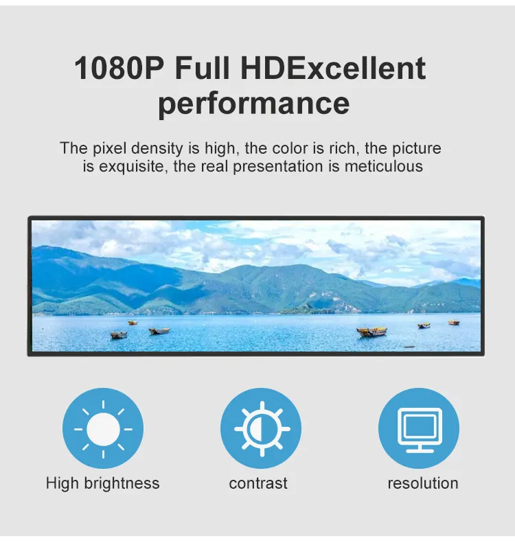 23.1 Inch Stretch Bar LCD Display High Brightness For Supermarket Advertising