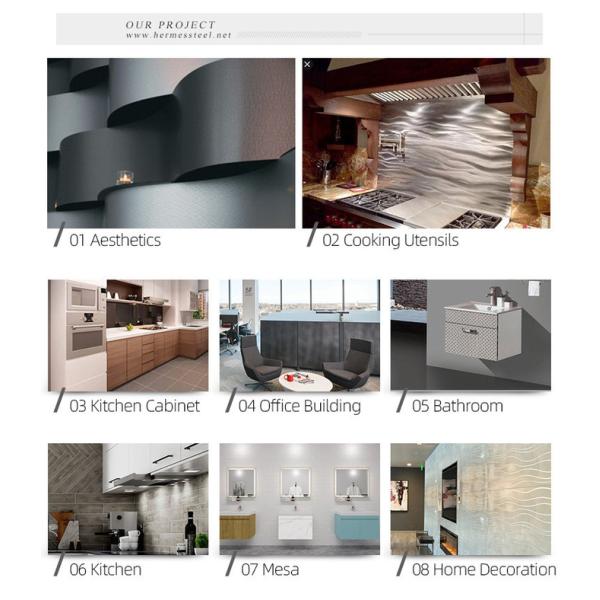201 304 316 Wall Decoration Stainless Steel Sheet Laminated Pvd Color Coated Stainless Steel Plate