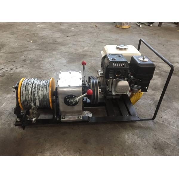 Gasoline Engine Small Cable Pulling Winches for Power Construction