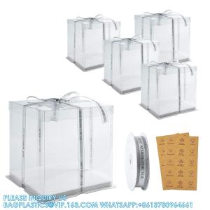 China 10x10x10Inch Tall Cake Box,5Pack Bakery Boxes For Dessert Bread Pastry,Cake Boxes With Cake Boards,Treat Boxes wholesale