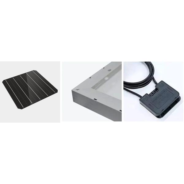 12W Single Crystalline Silicon Solar Cell 18V Small Monocrystalline Pv Cell