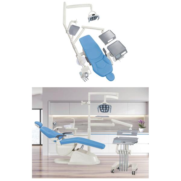 Sanitary Leather Cushion Rotatable Spittoon Dental Chair