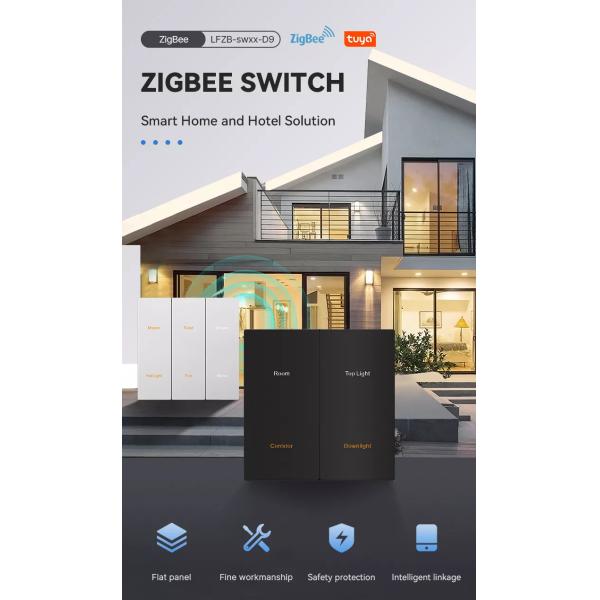 Zigbee Tuya 3.0 Silver Color Aluminum Material Frame UK Standard