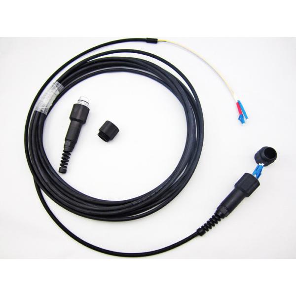 Single Mode Optical Cable Assembly FTTH/FTTA PDLC 2 Core LC/UPC Duplex GYFJH SM 7.0mm LSZH