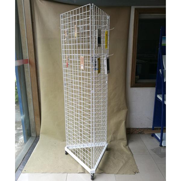 Three Sided L650mm H1828mm Sports Equipment Storage Rack With Casters