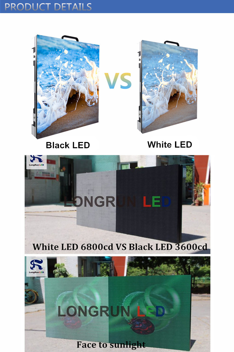 250x250MM Module Size Outdoor Video Display Screens SMD1919 Pure Black LED Type