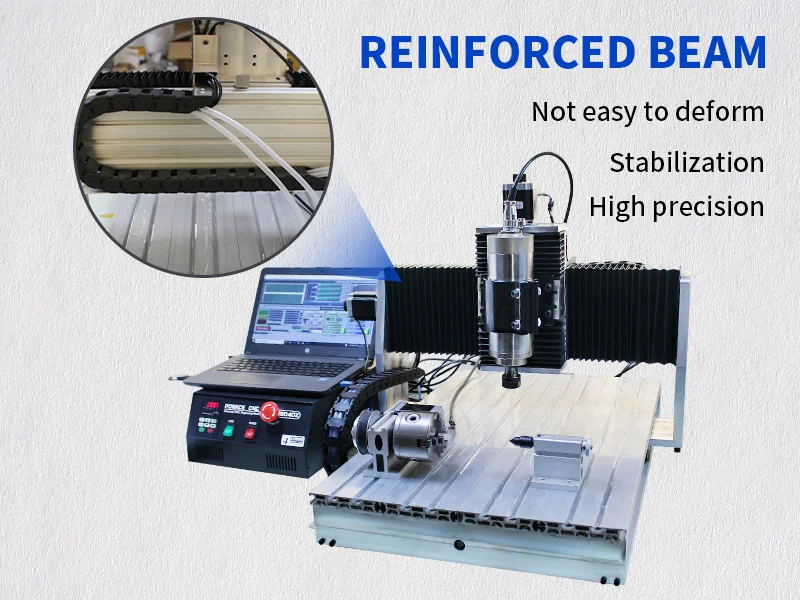 4 Axis USB MACH3 6040 CNC Router Milling Machine Square Guide Rail Version 2.2KW