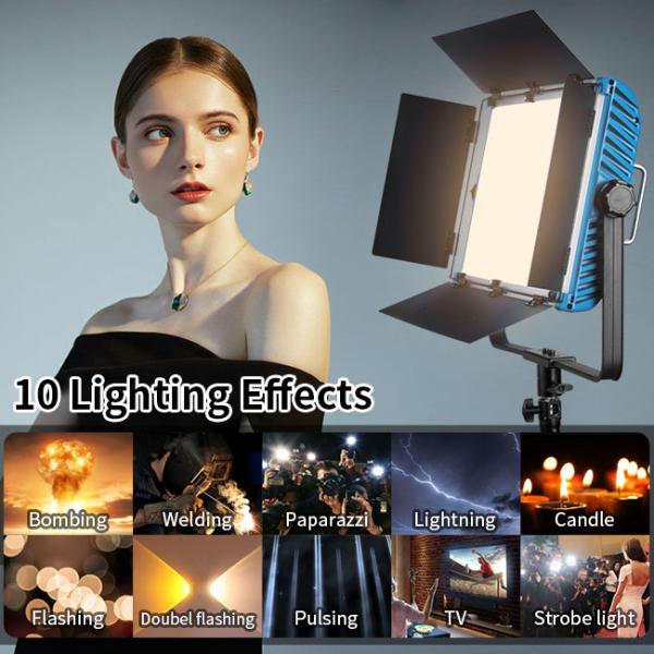 100W Yidoblo LED Video Studio Lights DMX Control 97ra Panel Lamp With 10 Effects ROHS