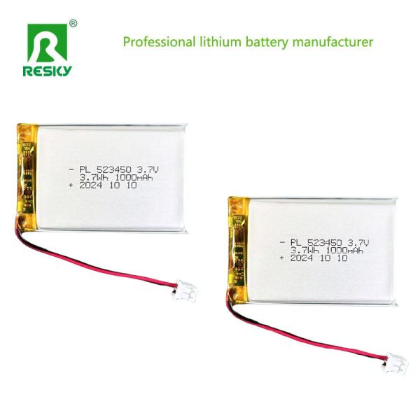 Lithium Polymer Battery Cell 523450 603450 3.7V 1000mAh 3.7wh Rechargealbe Lipo Battery Pack