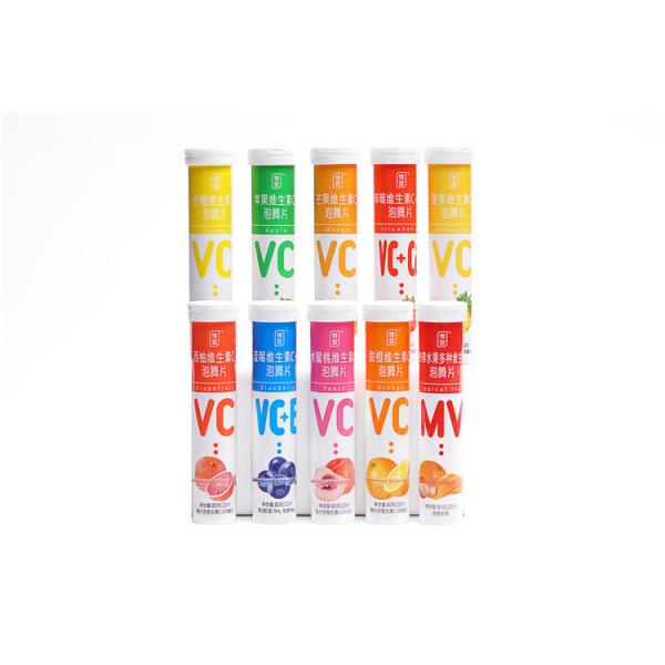 Round Vitamin C 1000mg Effervescent Tablets , Private Label Vitamin C Fizzy Tablets