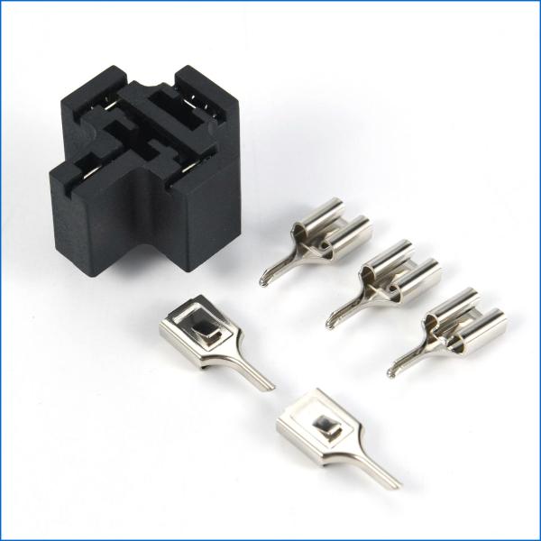 4PIN 5PIN PCB Mount Universal Molded Micro Automotive Relay Socket 40A With Crimp Terminals