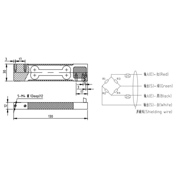 Aluminum Rubber Sealing Load Cell Weighing Sensor Multi Range 0.3kg 0.6kg 1.2kg 2kg 3kg