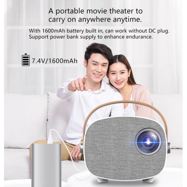 Mobile Android Projector , 4K Wireless Screen Mirroring Projector With 30000h Led Life