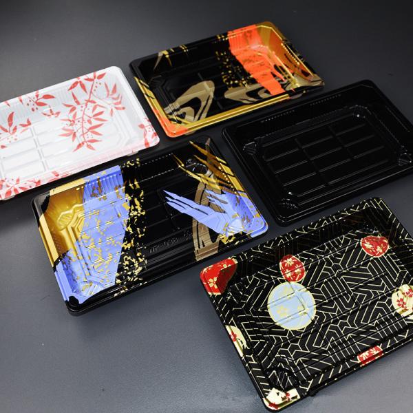 Printed PS Plastic Sushi Tray Recyclable Dustproof