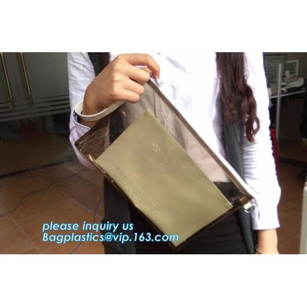 non-heavy metals Zip lockkk file document pvc bags,plastic document bag with zipper,waterproof document bag with custom